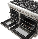 FORNO Appliance Package - 48" Gas Range, 60" Refrigerator, Microwave Drawer, Dishwasher, AP-FFSGS6244-48-26