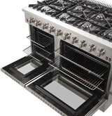 FORNO Appliance Package - 48" Gas Range, Dishwasher, 48" Refrigerator, Microwave Drawer, AP-FFSGS6244-48-12