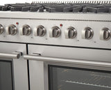 FORNO Appliance Package - 48" Gas Range, Dishwasher, 48" Refrigerator, AP-FFSGS6244-48-11