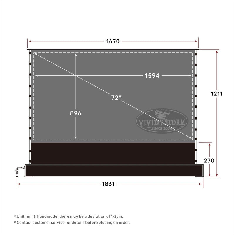 VIVIDSTORM S PRO P Motorized Tension Floor Rising UST ALR Perforated Projector screen– Classic Version Clearance