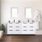 72" Bathroom Vanity Set With Ceramic Sinks And MDF Drawer Cabinets (SAK71852)