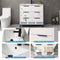 72" Bathroom Vanity Set With Ceramic Sinks And MDF Drawer Cabinets (SAK71852)