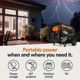 Generac Portable Generator, 8000 | Electric Start with Cord | 49ST