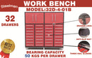 7ft Garage Storage Cabinet (32 Drawers & 2 Cabinets)