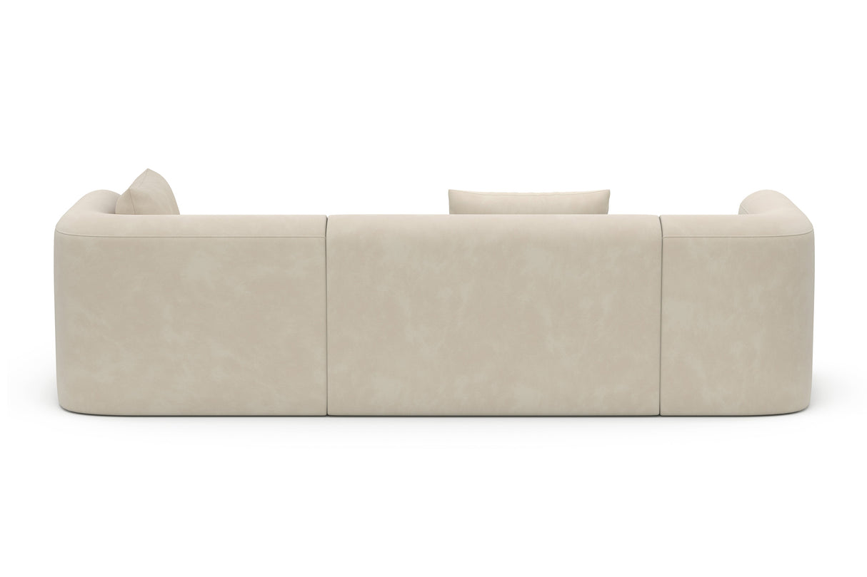 Jordyn Velvet Fabric Sectional Sofa