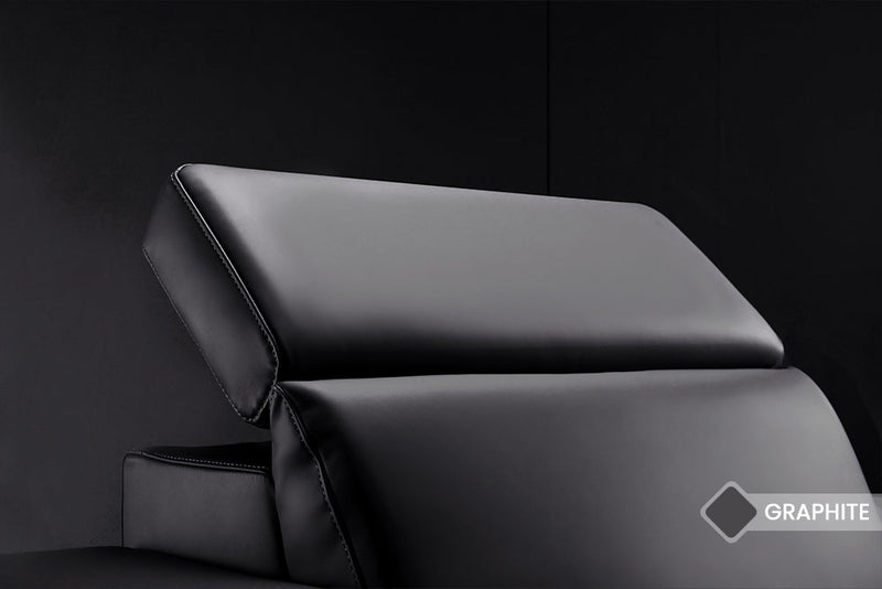 Valencia 2025 New Barcelona Grand Ultimate Leather Home Theater Seating Row of 2, Graphite