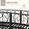 7FT Decorative Metal Arch Footbridge Garden Bridge With Safety Siderails (SAK53829)