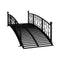 7FT Decorative Metal Arch Footbridge Garden Bridge With Safety Siderails (SAK53829)