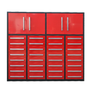 7ft Garage Storage Cabinet (32 Drawers & 2 Cabinets)