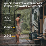 Bougerv portable propane outdoor camping water heater