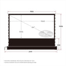 VIVIDSTORM S White Cinema Motorized Tension Floor Rising Projector screen– Classic Version