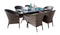 Spectrum 7-Piece Woven Armchair Dining Set with Cushions