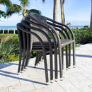 Spectrum Stackable Set 2 Woven Armchairs with Cushion