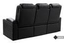 Valencia Oslo Luxury Console Home Theater Seating Console Row of 3 Dropdown Center, Onyx