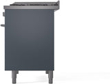 ILVE Professional Plus II 40-Inch Freestanding Natural Gas Dual Fuel Range with 6 Sealed Burner in Blue Grey (UPD40FWMPBG)