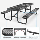 8 ft Metal Picnic Tables for Outdoors