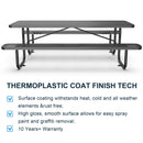 8 ft Metal Picnic Tables for Outdoors