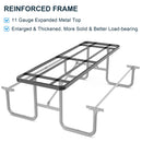 8 ft Metal Picnic Tables for Outdoors, Rectangle Coated Steel Patio Furniture Set