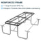8 ft Metal Picnic Tables for Outdoors, Rectangle Coated Steel Patio Furniture Set