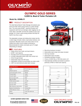Olympic HDMBL-9 9,000 lb. Portable Boat & Trailer Storage Four Post Lift
