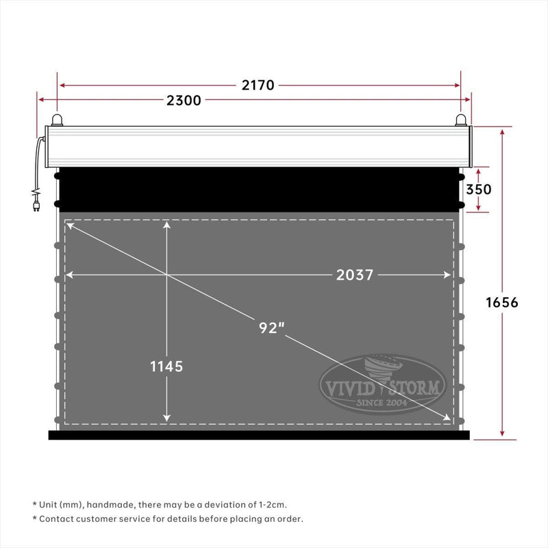VIVIDSTORM PRO A Slimline Motorized Tension UST ALR Projector screen– Classic Version