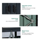 94" Heavy Duty Outdoor Galvanized Stainless Steel Garbage Bin Shed For 3 Trash Cans (SAK89882)