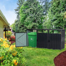 94" Heavy Duty Outdoor Galvanized Stainless Steel Garbage Bin Shed For 3 Trash Cans (SAK89882)