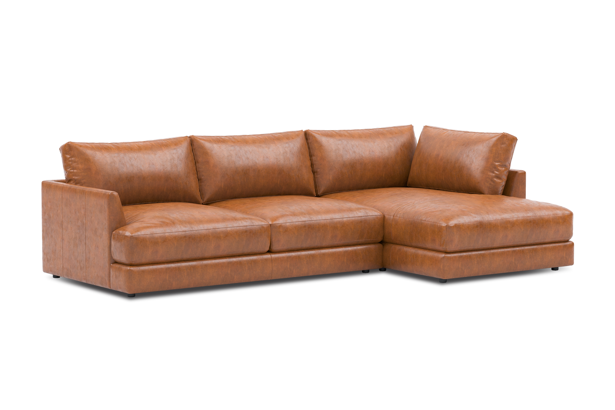 Serena Leather Sectional Sofa