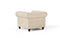Valencia Parma Full Aniline Leather Chesterfield Single Sofa Accent Chair, Antique White