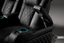 Valencia 2025 New Tuscany Luxury Leather Home Theater Seating Row of 2, Onyx