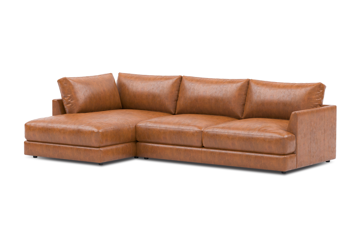 Serena Leather Sectional Sofa