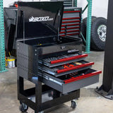 Pro Series | 28" 3-Drawer Flip-Top Service Cart with Quick Service Master Tool Set