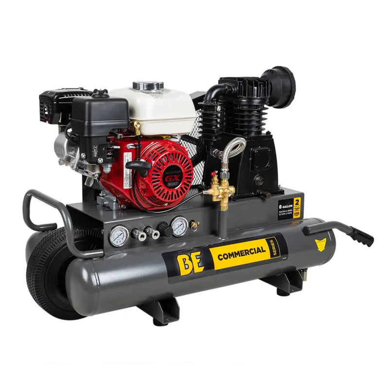BE Power 13.8 CFM @ 90 PSI Gas Air Compressor with Honda GX200 Engine - AC658HB