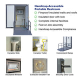 Handicap-Accessible Portable Restroom for Disabled
