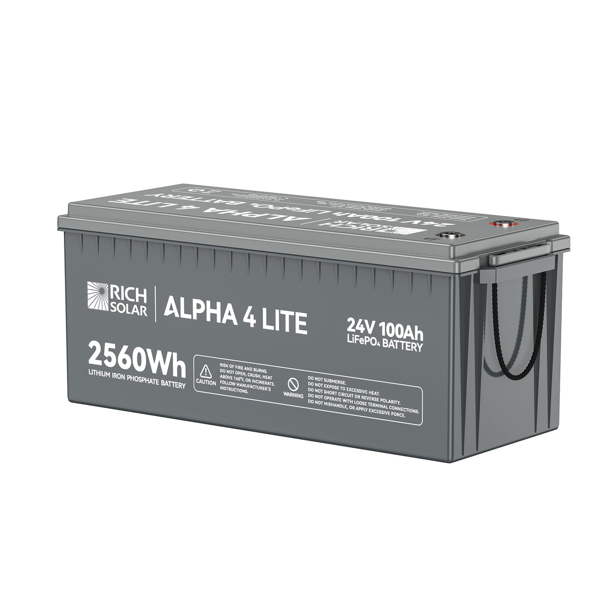 ALPHA 4 LITE | 24V 100Ah LiFePO4 Battery | Fast-Charging 24V Lithium Battery for RVs, Trailers, Vans, Boats, Off-Grid, Backup | 4,000 Lifetime Cycles | Best Value