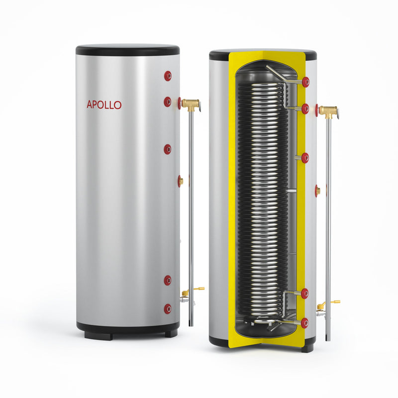 APOLLO DHW80 - Stainless Indirect Water Heater Tank - 80gal