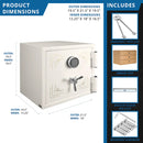Barska 1.91 cubic ft keypad fireproof jewelry safe, white