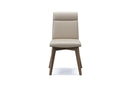 Valencia Aileen Top Grain Leather Dining Chair, Beige (Set of 2)