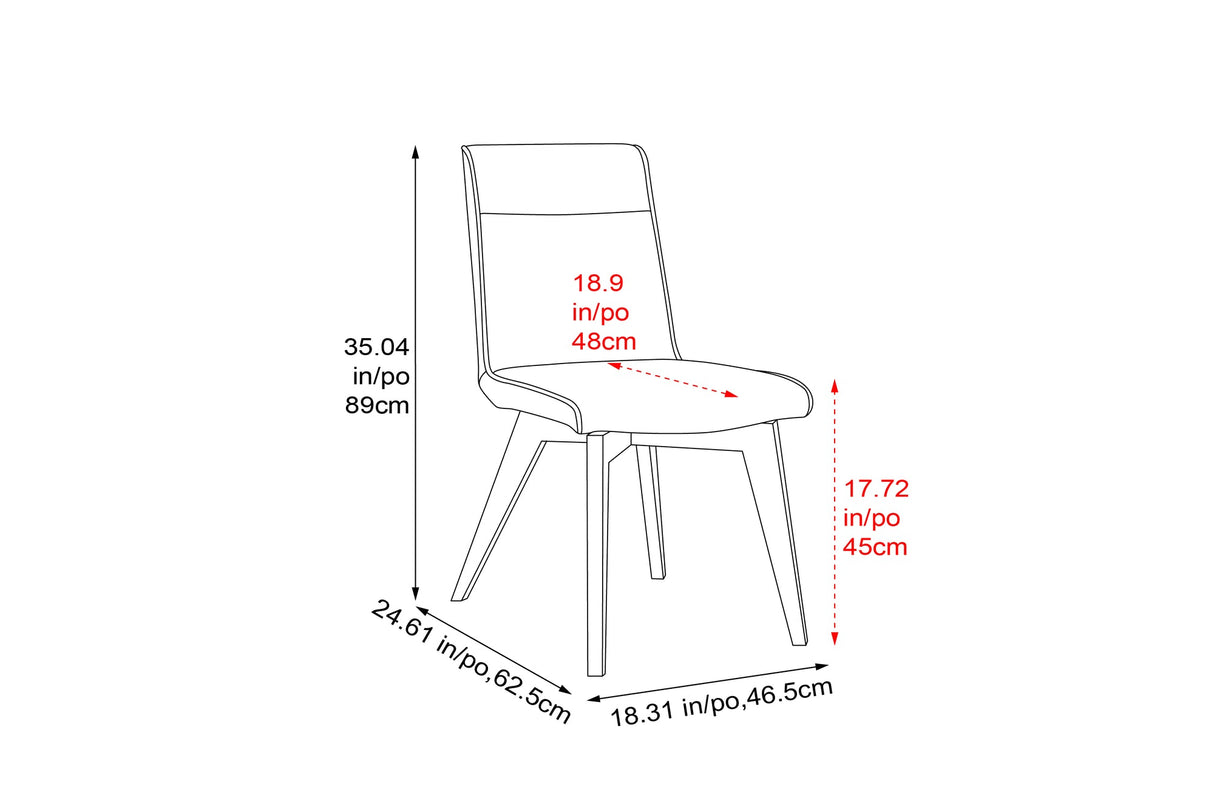 Aileen Leather Dining Chair (Set of 2)