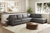 Aine Leather Corner Sectional Sofa