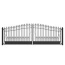 18'x6' Steel Dual Swing Driveway Gate, VENICE Style