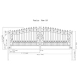 18'x6' Steel Dual Swing Driveway Gate, VENICE Style