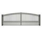 18'x6' Steel Dual Swing Driveway Gate - PARIS Style