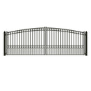 18'x6' Steel Dual Swing Driveway Gate - PARIS Style
