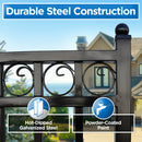 18'x6' Steel Dual Swing Driveway Gate - PARIS Style