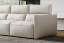 Valencia Alessia Leather Three Seats Recliner Sofa, Beige