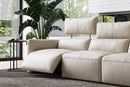 Valencia Alessia Leather Three Seats Recliner Sofa, Beige