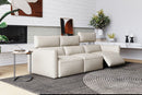 Valencia Alessia Leather Three Seats Recliner Sofa, Beige