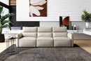 Valencia Alessia Leather Three Seats Recliner Sofa, Beige