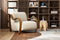 Valencia Alexis Boucle Fabric Accent Chair, Cream Color
